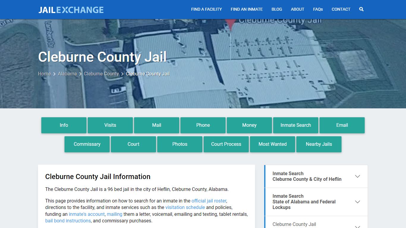 Cleburne County Jail, AL Inmate Search, Information